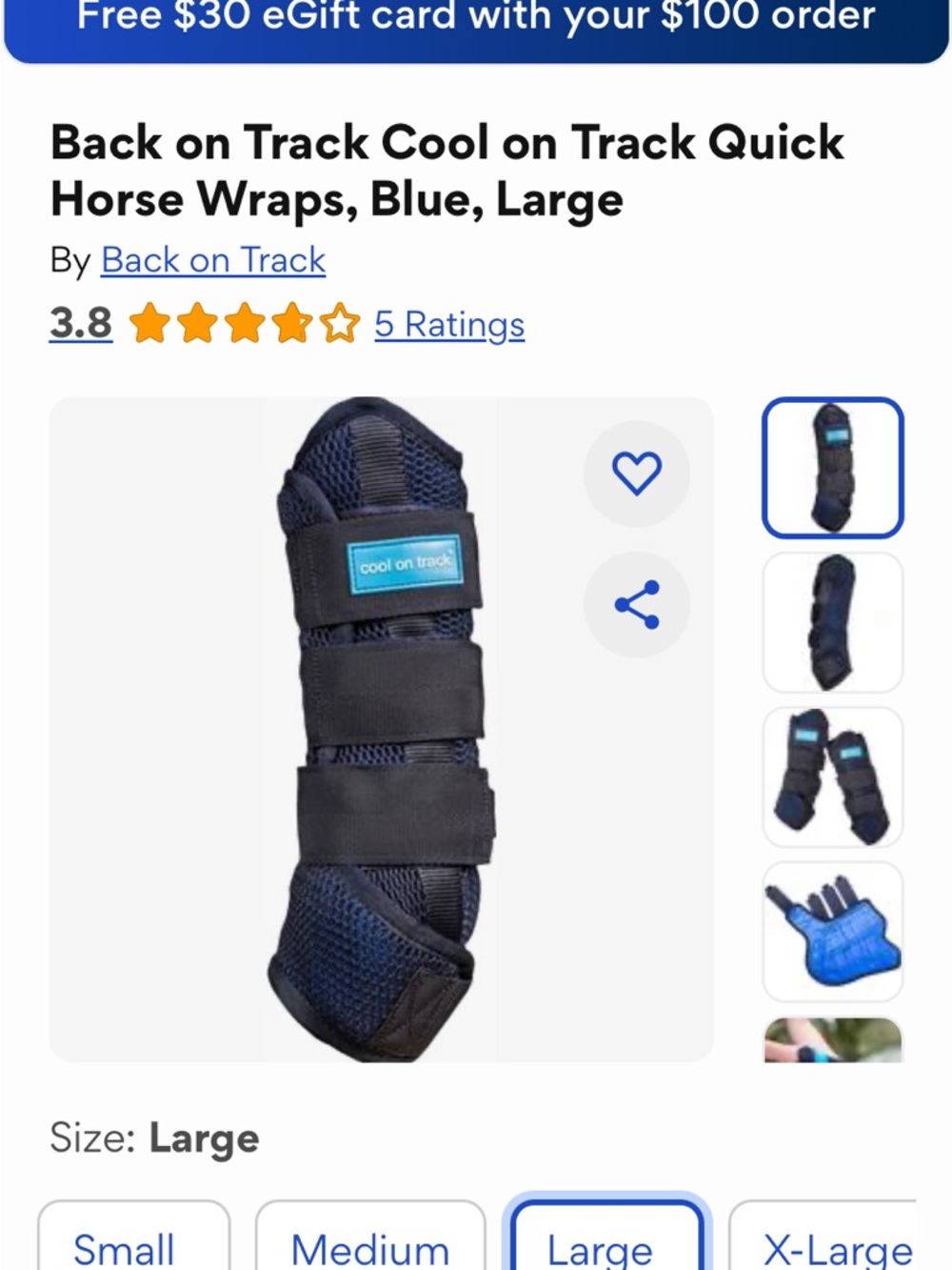 Cool On Track Blue Quick Horse Wraps - Picture 4 of 10